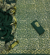 Block Print Elegant Cotton Suit Set - Yanchi